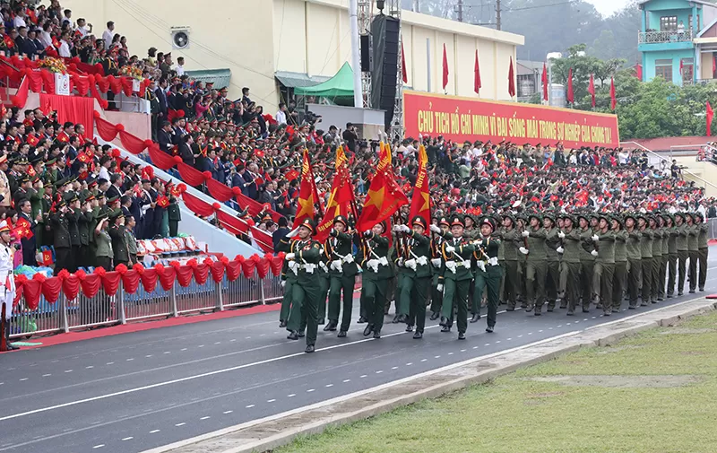 Khối sĩ quan Lục quân -ảnh: Mạnh Hùng