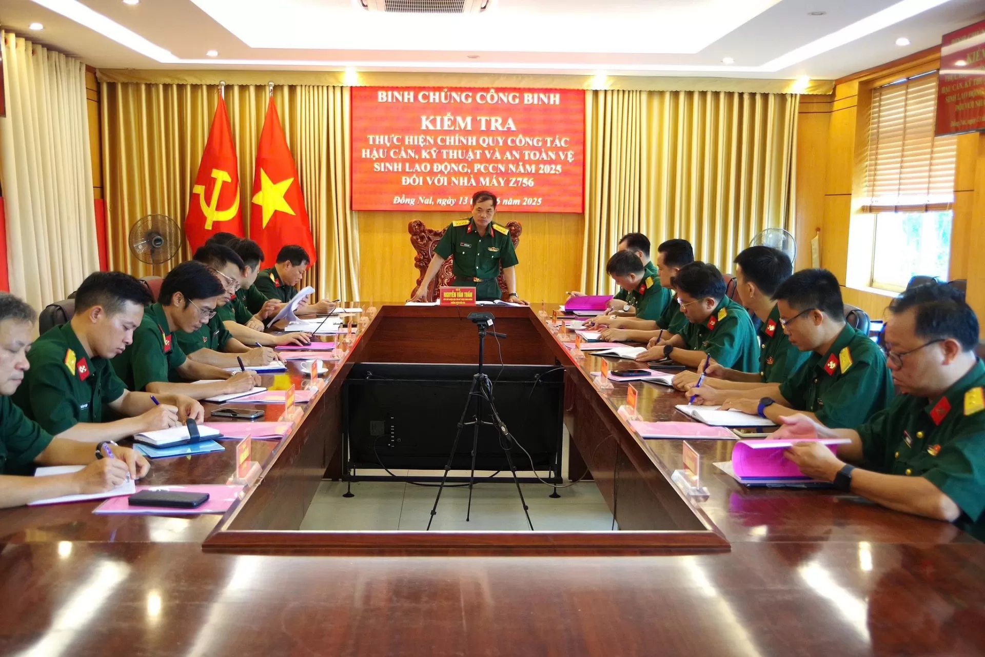 BCCB KIỂM TRA THỰC HIỆN CHÍNH QUY CÔNG TÁC HẬU CẦN - KỸ THUẬT VÀ AN TOÀN VỆ SINH LAO ĐỘNG, PHÒNG CHỐNG CHÁY NỔ NĂM 2025 ĐỐI VỚI NHÀ MÁY Z756.
